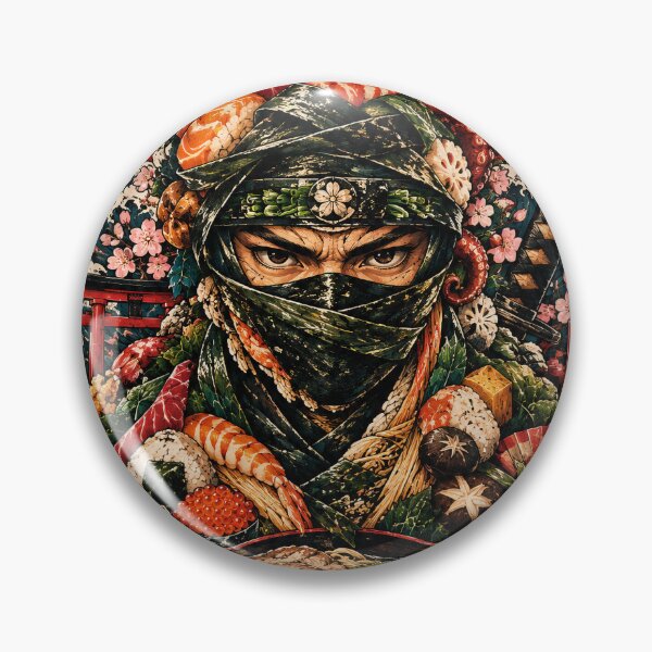 Item preview, Hidden Ninja Japanese Food Warrior designed and sold by kaipapershop.