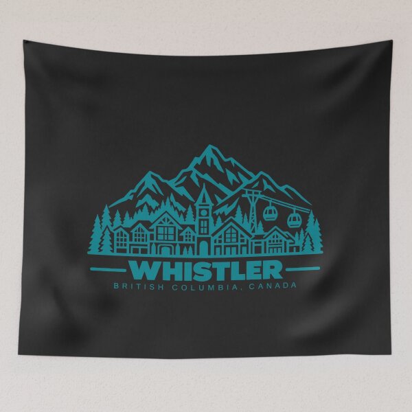 Item preview, Whistler British Columbia Canada Line Art Travel Poster designed and sold by CMYKStudio.