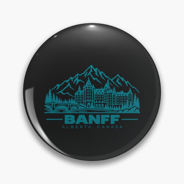 Item preview, Banff Alberta Canada Line Art Travel Poster designed and sold by CMYKStudio.