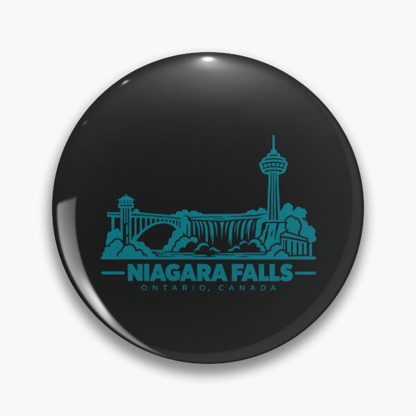 Artikelvorschau, Niagara Falls, Ontario, Kanada – Linienkunst-Wahrzeichen-Poster entworfen und verkauft von CMYKStudio.