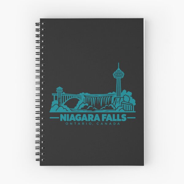 Artikelvorschau, Niagara Falls, Ontario, Kanada – Linienkunst-Wahrzeichen-Poster entworfen und verkauft von CMYKStudio.