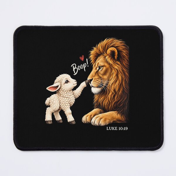 Item preview, Boop Luke 1Funny Lion And Lamb Boop Bible Verse designed and sold by snailslowdance.