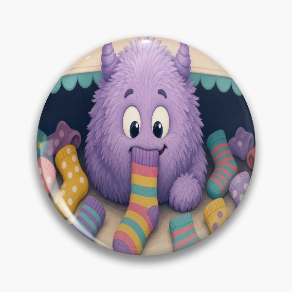 Item preview, Sock Thief Monster Under Bed Cute designed and sold by Smart Art 42.