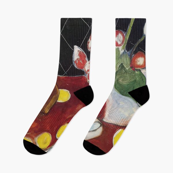Item preview, Tulips and oysters on a black background 1943 designed and sold by VeilOfPigments.