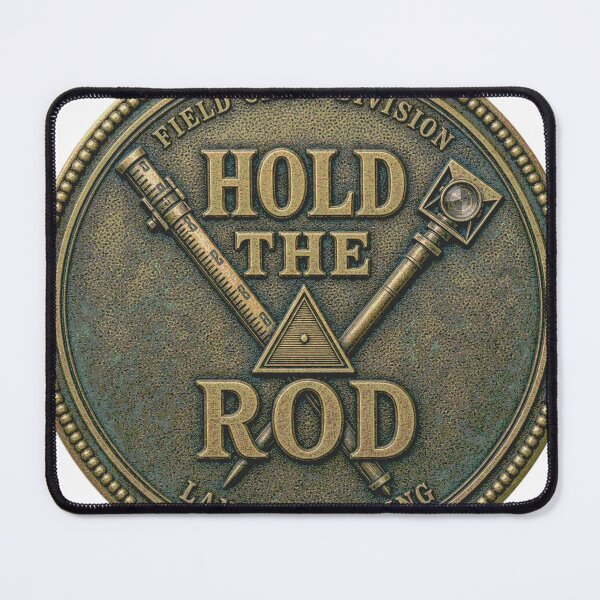 Item preview, Hold The Rod Surveyor Brass Emblem designed and sold by BoosterShop.
