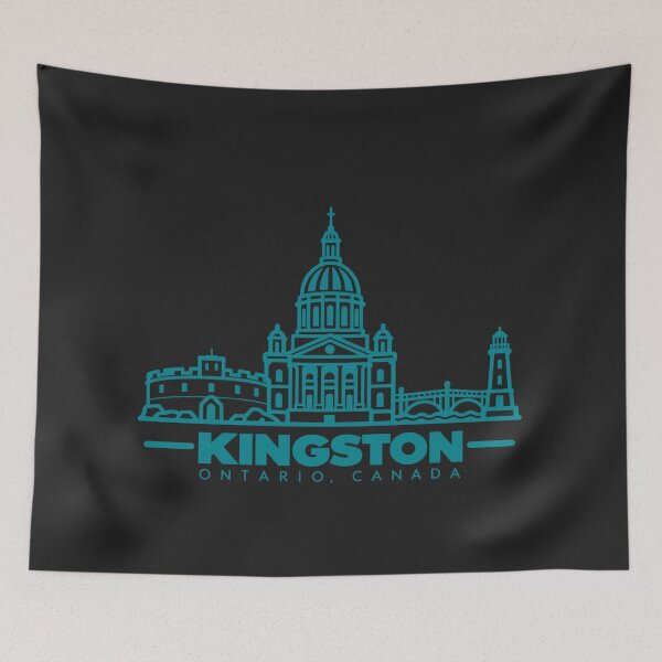 Item preview, Kingston Ontario Canada Line Art Landmark Poster designed and sold by CMYKStudio.