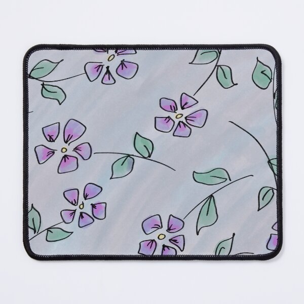Item preview, Perwinkles tossed about in blue designed and sold by Sarah Lu.