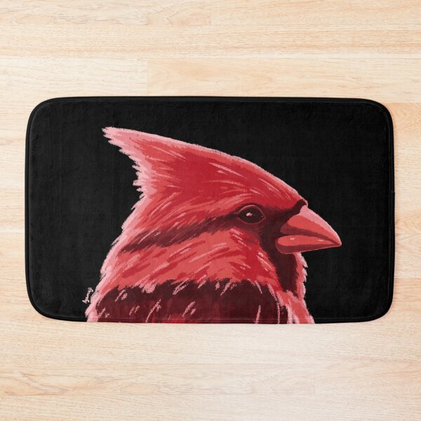 Item preview, Red Cardinal bird painting with black background modern aesthetic  designed and sold by Agamaji.
