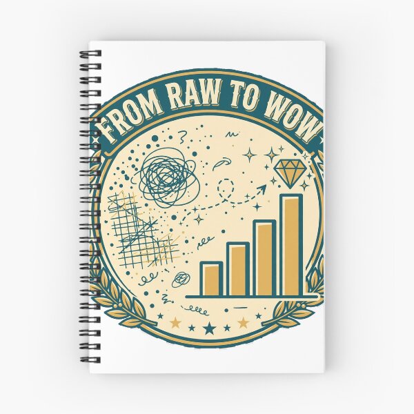 Item preview, From Raw to Wow Data Analyst Retro Badge designed and sold by BerkleyCo.