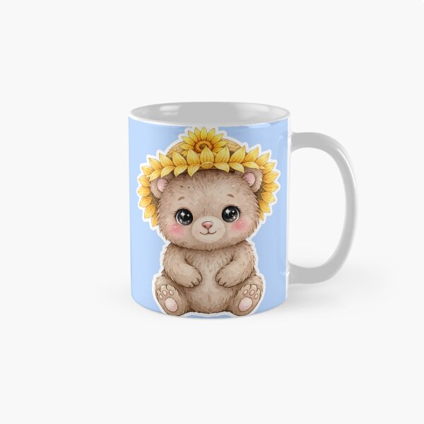 Item preview, Cute Bear with Sunflower Hat - Kawaii Summer Watercolor designed and sold by 2Sec.