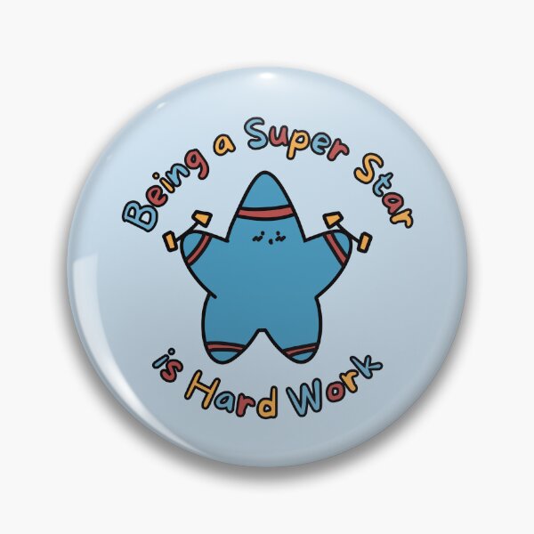 Item preview, Blue Super Star Hard Work (Blue Background) designed and sold by BLAAAAASK.