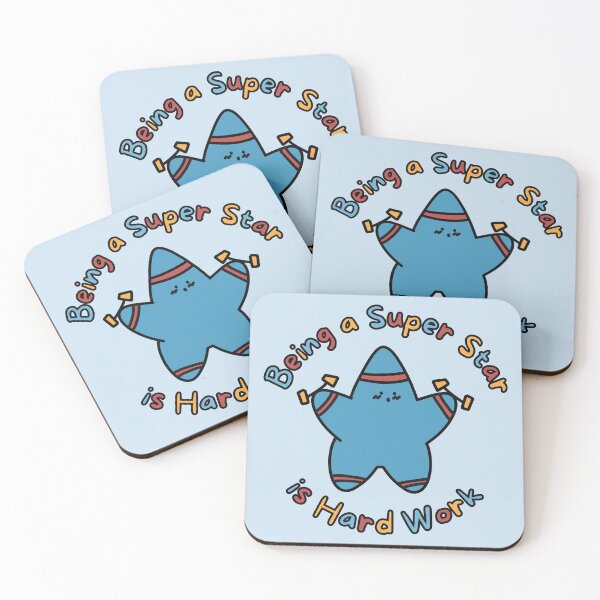 Item preview, Blue Super Star Hard Work (Blue Background) designed and sold by BLAAAAASK.