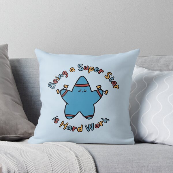 Item preview, Blue Super Star Hard Work (Blue Background) designed and sold by BLAAAAASK.