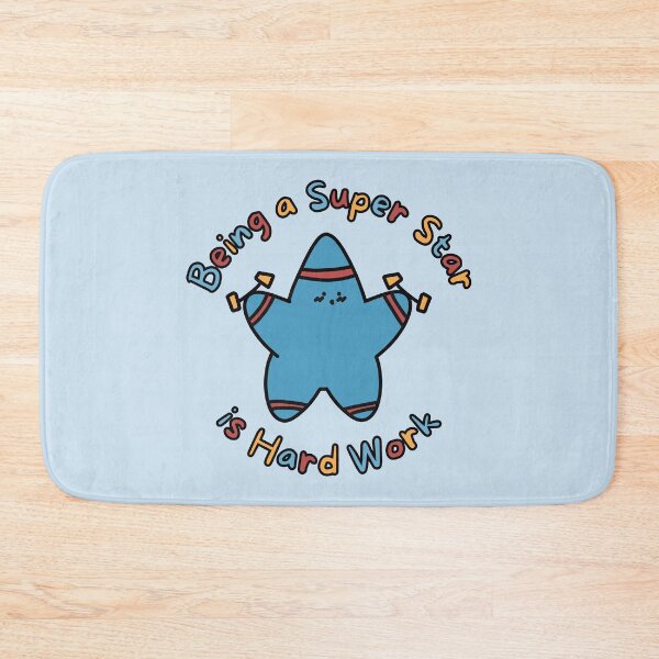 Item preview, Blue Super Star Hard Work (Blue Background) designed and sold by BLAAAAASK.