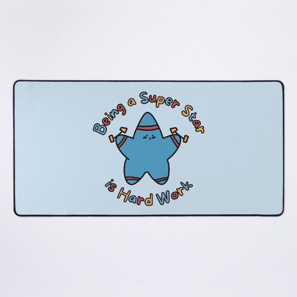 Item preview, Blue Super Star Hard Work (Blue Background) designed and sold by BLAAAAASK.