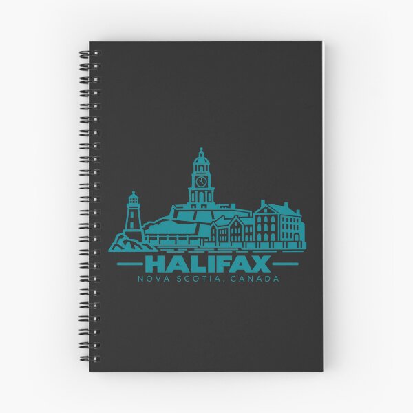 Artikelvorschau, Halifax, Nova Scotia, Kanada – Skyline-Poster (Linienzeichnung) entworfen und verkauft von CMYKStudio.