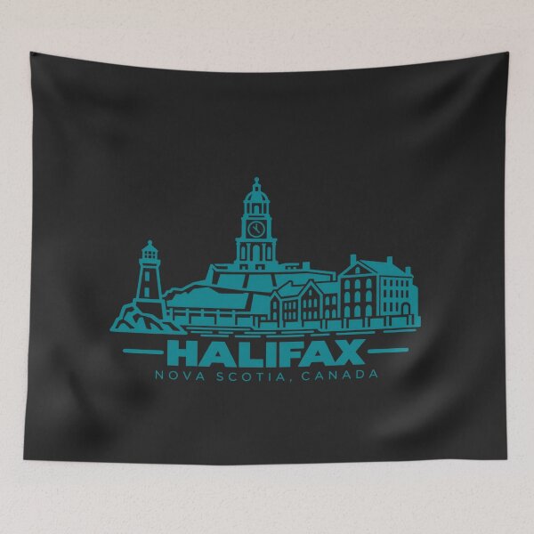 Item preview, Halifax Nova Scotia Canada Line Art Skyline Poster designed and sold by CMYKStudio.