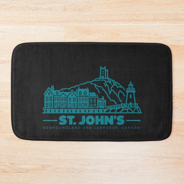 Item preview, St Johns Newfoundland Canada Line Art Coastline Poster designed and sold by CMYKStudio.