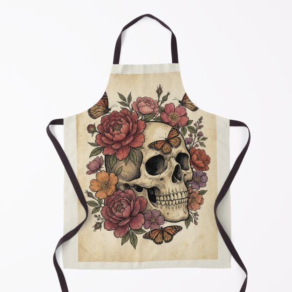 Item preview, Vintage Vintage Floral Skull Monarch Butterflies Art designed and sold by Rahat3344.