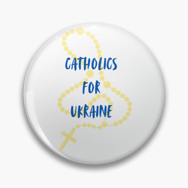 Item preview, Catholics for Ukraine Yellow Rosary Blue Text designed and sold by CobraHotlyDesigns.