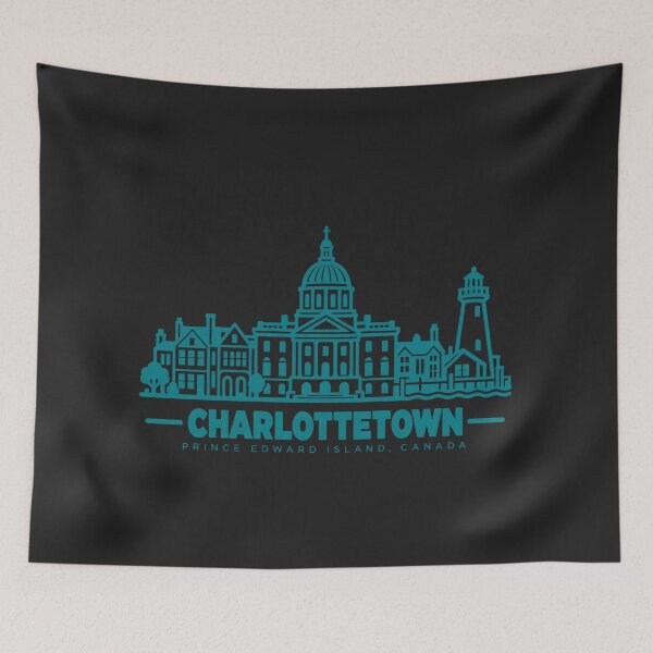 Item preview, Charlottetown Prince Edward Island Canada Line Art Landmark Poster designed and sold by CMYKStudio.