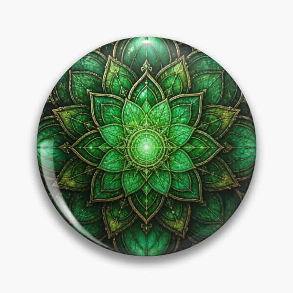Item preview, Emerald Lantern Mandala • Vintage Brass Glow  designed and sold by Bluejai Shop.