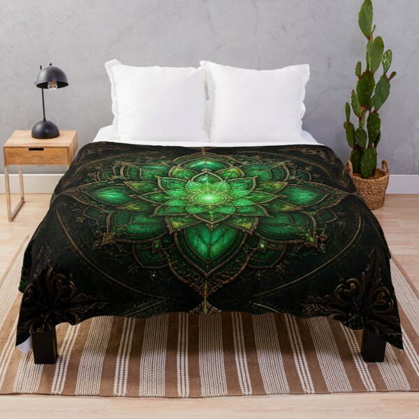 Item preview, Emerald Lantern Mandala • Vintage Brass Glow designed and sold by Bluejai Shop.