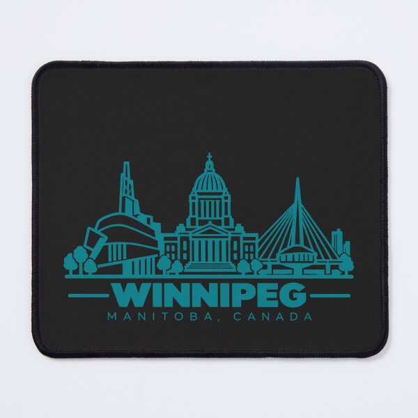 Item preview, Winnipeg Manitoba Canada Line Art Skyline Poster designed and sold by CMYKStudio.