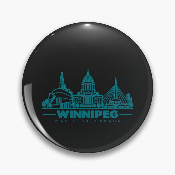 Artikelvorschau, Winnipeg, Manitoba, Kanada – Skyline-Poster (Linienzeichnung) entworfen und verkauft von CMYKStudio.