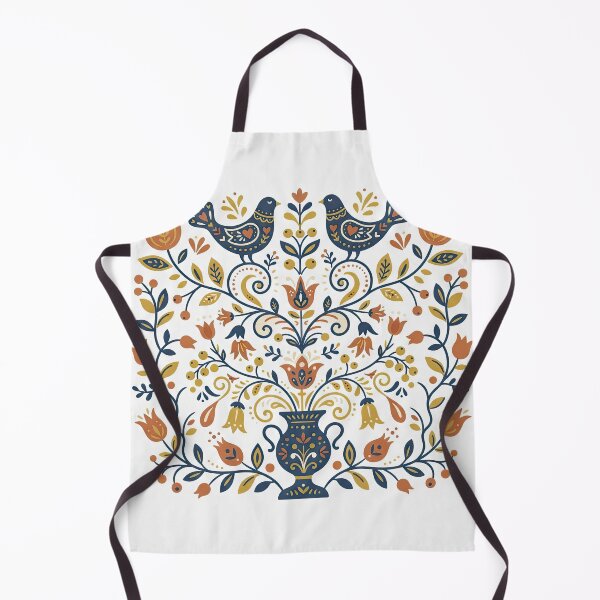 Item preview, Scandinavian Folk Art Birds Flowers Vase Design designed and sold by Rahat3344.