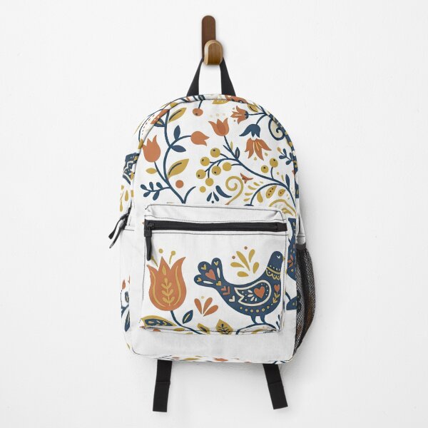 Item preview, Scandinavian Folk Art Birds Flowers Vase Design designed and sold by Rahat3344.