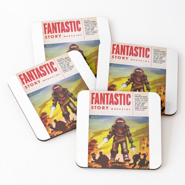 Item preview, As Featured in Back To The Future - Fantastic Story Magazine Science Fiction Sci-Fi Flying Saucer Roswell Original Custom Vintage Poster Wall Art Startling Stories Strange Mystery Dark designed and sold by Cool Robot Bro..