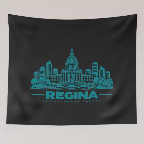 Item preview, Regina Saskatchewan Canada Line Art Skyline Poster designed and sold by CMYKStudio.
