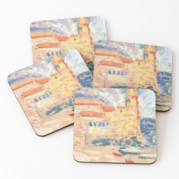 Item preview, View of collioure with church 1905 designed and sold by VeilOfPigments.
