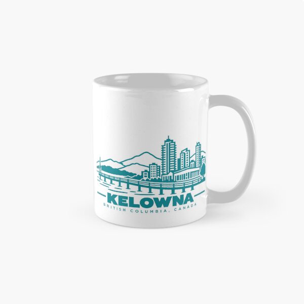 Item preview, Kelowna British Columbia Canada Line Art Lake Poster designed and sold by CMYKStudio.