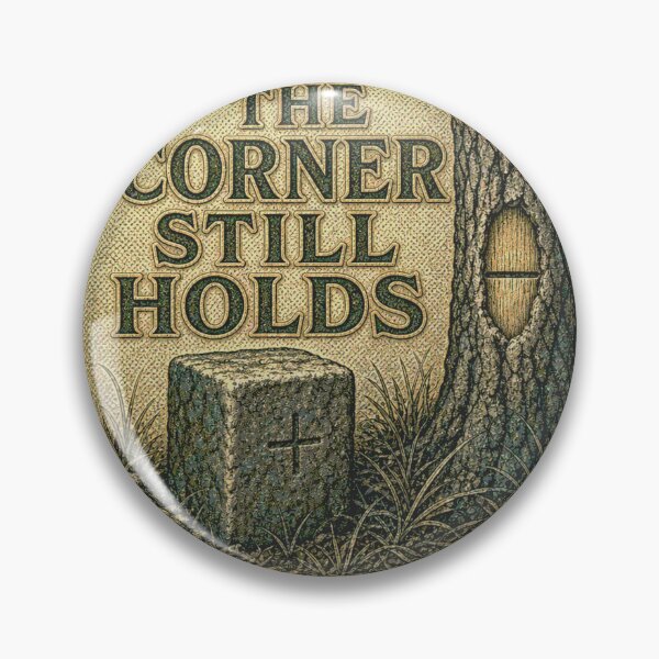 Item preview, The Corner Still Holds boundary survey emblem designed and sold by BoosterShop.