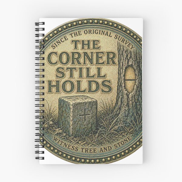 Item preview, The Corner Still Holds boundary survey emblem designed and sold by BoosterShop.