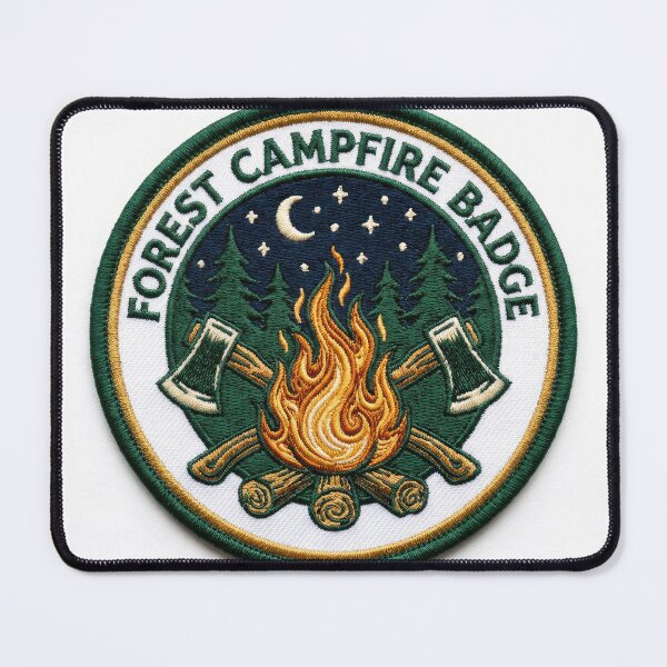 Item preview, Forest Campfire Badge Embroidered Patch Outdoor Art designed and sold by Rahat3344.