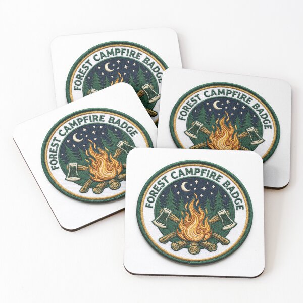 Item preview, Forest Campfire Badge Embroidered Patch Outdoor Art designed and sold by Rahat3344.