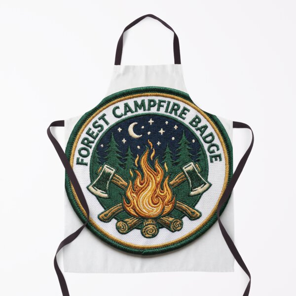 Item preview, Forest Campfire Badge Embroidered Patch Outdoor Art designed and sold by Rahat3344.