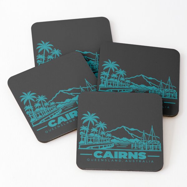 Item preview, Cairns Queensland Australia Line Art Coastline Poster designed and sold by CMYKStudio.