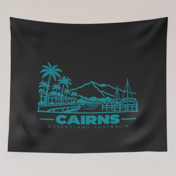 Item preview, Cairns Queensland Australia Line Art Coastline Poster designed and sold by CMYKStudio.