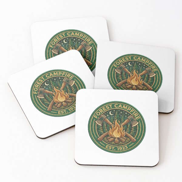 Item preview, Forest Campfire Est 1923 Outdoor Badge Art designed and sold by Rahat3344.