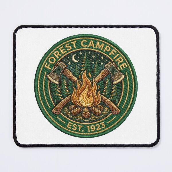 Item preview, Forest Campfire Est 1923 Outdoor Badge Art designed and sold by Rahat3344.