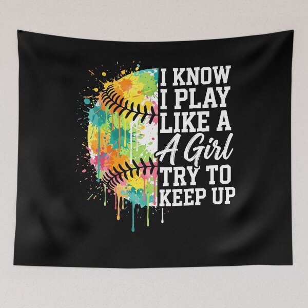 Item preview, Play Like A Girl Softball Tache de Peinture Splash designed and sold by MizoX7.