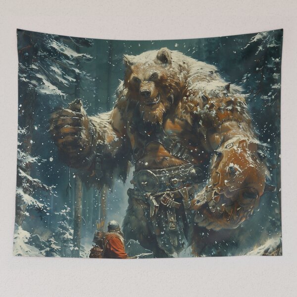 Item preview, Warrior vs Mystic Bear Fantasy Duel designed and sold by Smart Art 42.