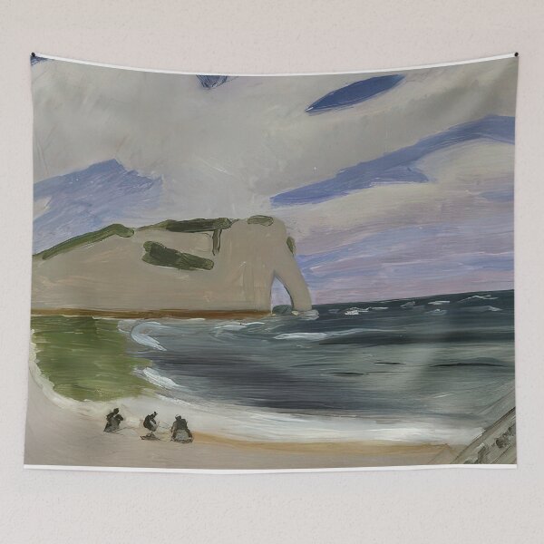 Item preview, Women on the beach etretat 1920 designed and sold by VeilOfPigments.