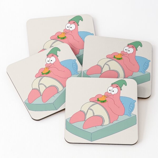 Item preview, Patrick Star Eating Burger  designed and sold by thatskawaii.