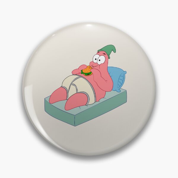 Item preview, Patrick Star Eating Burger  designed and sold by thatskawaii.