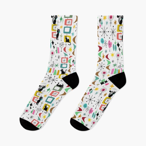 Item preview, Mid Century Cat | Retro Modern Feline Art | Vintage 60s Inspired Design designed and sold by flowerpower999.